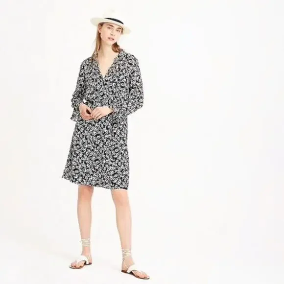 J. Crew Mercantile Blossom Print Dress – Black & White – Size M - Picture 4 of 10